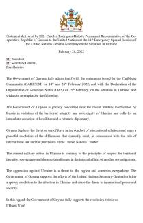Statement by HE Carolyn Rodrigues-Birkett