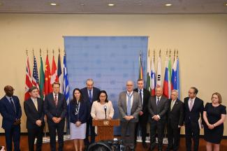 CAAC Press stakeout - UNSC members